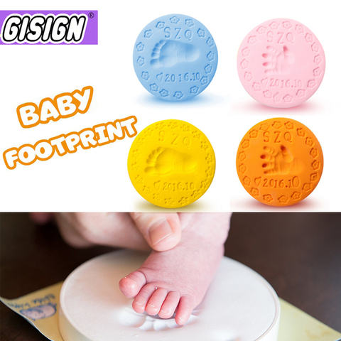 6 Colors Air Drying Soft Clay Baby Handprint Footprint Casting fingerprint Ink 