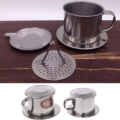 New S/L Size Vietnamese Coffee Filter Stainless Steel Maker Pot Infuse Cup Serving Delicious Dec29 ► Photo 1/6