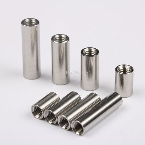 20pcs lot M4 screw connect rod knife Handle screw Cylindrical Nuts Connecting pipe rivet M4 Thread ► Photo 1/5