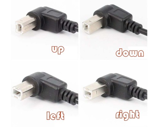 new 90 degree angle 3ft USB 2.0 A to usb2.0 B CABLE  for printer scanners cable cord for hp canon EPSON brother printer ► Photo 1/5