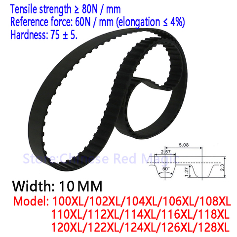 100/102/104/106/108/110/112/114/116/118/120/122/124/126/128 XL Timing ring closure belt  for precision mechanical transmission ► Photo 1/5