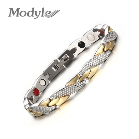 Modyle Twisted Healthy Magnetic Bracelet for Women Power Therapy Magnets Bracelets Bangles ► Photo 1/1