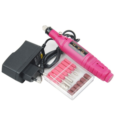 1set Power Professional Electric Manicure Machine Pen Pedicure Nail File Nail Tools 6 bits Drill Machine nail drill bits set ► Photo 1/1