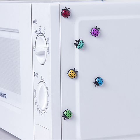 6Pcs Lovely Ladybug fridge magnets home decor decorative refrigerator Magnetic sticker Room Decoration Message paper Fixed paste ► Photo 1/6