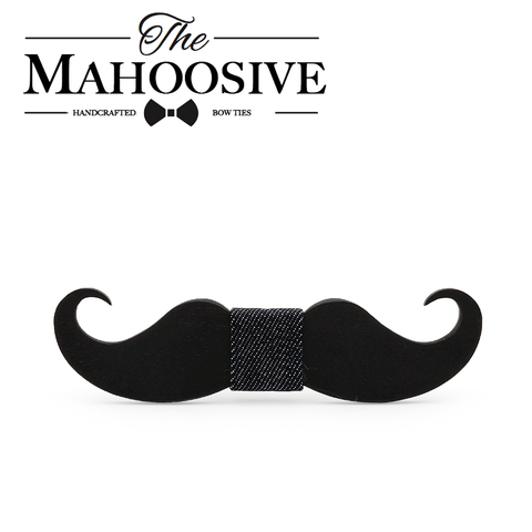 Mahoosive novelty neckties Handmade mustache Wooden bow tie men bowtie mens neck ties factory wholesale free shipping ► Photo 1/6