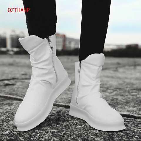 Winter Ankle Boots Men Tenis Black Luxury Leather Casual Shoes Comfortable Zip Sneakers Male Krasovki Buty Scarpe Uomo Schoenen - Price history & Review | AliExpress - Store | Alitools.io