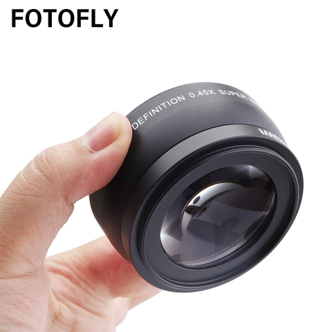 0.45X 46 49 52 55 58 mm Wide-Angle Lens With Macro Optical Glass Lenses For Canon Nikon Pentax Lens Accessory High Definition ► Photo 1/6