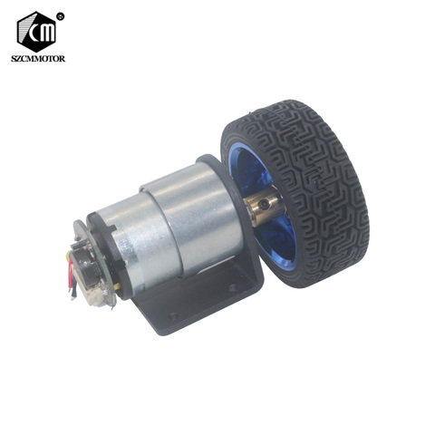 37mm Diameter Geared Motors 12V 24V DC Gear Motor With Encoder and Wheel Kit For DIY JGB37-520 Gearmotor ► Photo 1/6
