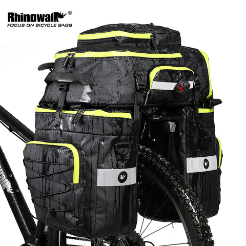 RHINOWALK Mountain Road Bicycle Bike 3 in 1 Trunk Bags Cycling Double Side Rear Rack Tail Seat Pannier Pack Luggage Carrier 70L ► Photo 1/6