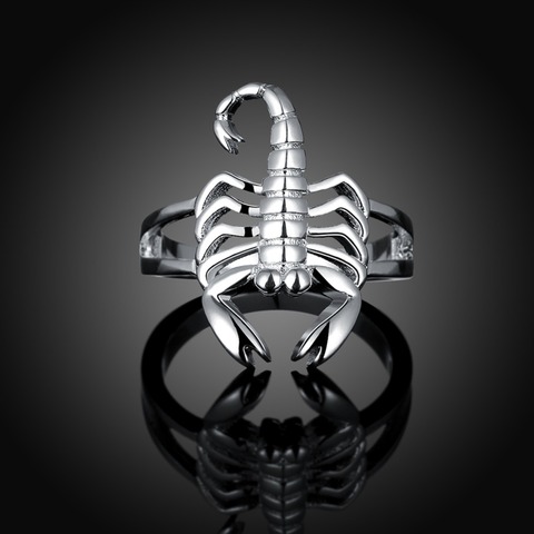 Beautiful Silver ring Fashion fashion Scorpion silver color NICE women Domineering Lady Ring jewelry Classical gift ,R739 ► Photo 1/6