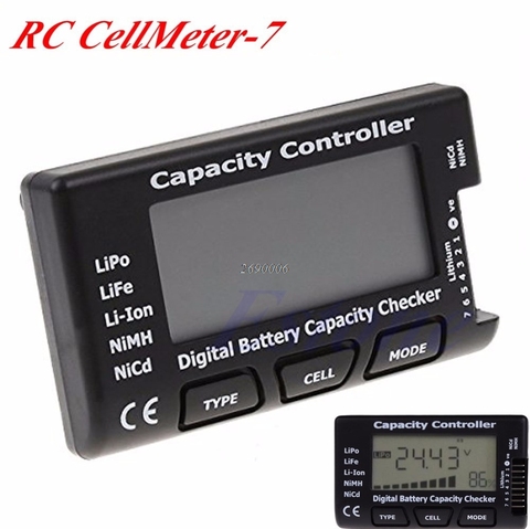 Digital Battery Capacity Checker RC CellMeter 7 For LiPo LiFe Li-ion NiMH Nicd ► Photo 1/1