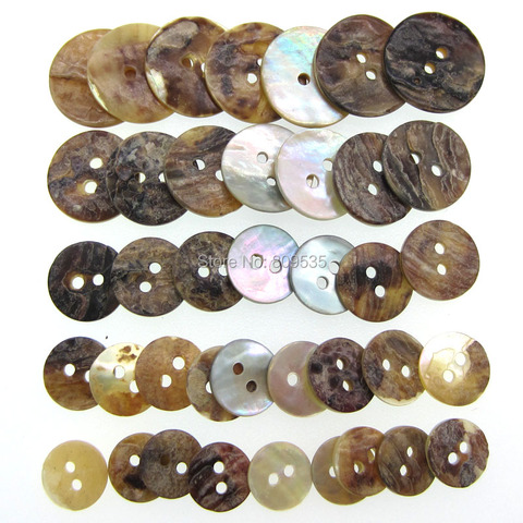 50pcs 10mm 11.5mm 13mm 15mm 18mm Natural Shell Buttons Mother of Pearl Buttons For Crafts Sewing Accessories Choose ► Photo 1/4