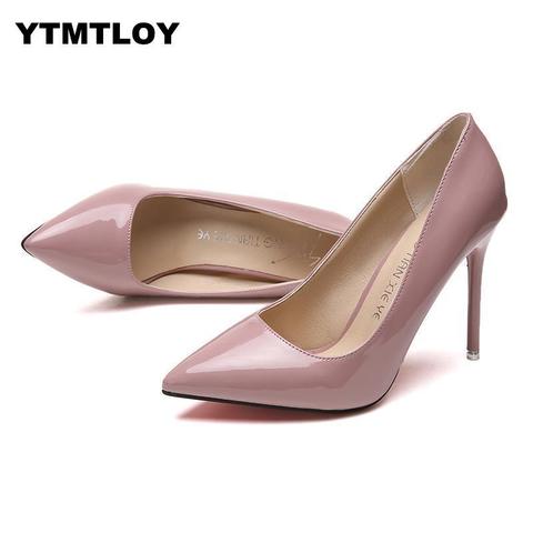 Plus Size 34-44 HOT Women Shoes Pointed Toe Pumps Patent Leather Dress High Boat Shoes Wedding Zapatos Mujer - Price history & Review | AliExpress Seller - Value for money | Alitools.io