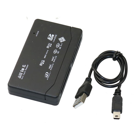 All In One Memory Card Reader USB External Cardreader SD SDHC Mini Micro M2 MMC XD CF Reader  For MP3, Digital Camera ► Photo 1/5