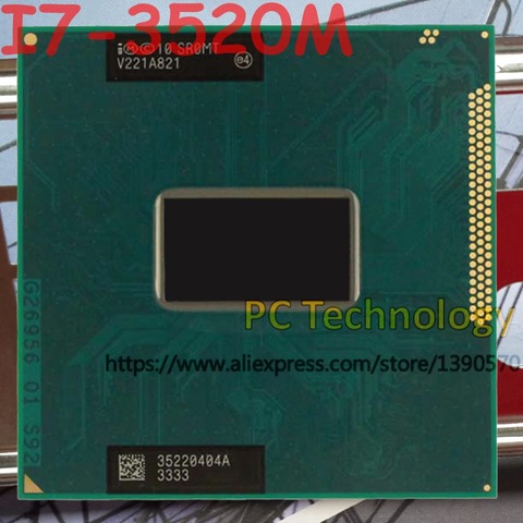 Original Intel Core I7-3520M SR0MT CPU I7 3520M processor 2.9GHz L3=4M Dual core free shipping  ► Photo 1/1