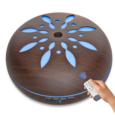 2022 New Design Remote Control Aroma Diffuser with 7 Color Changing LED Light Ultrasonic Cool Mist Essential Oil Humidifier ► Photo 1/6