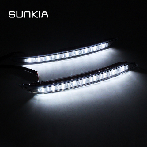 SUNKIA 2Pcs/set LED Daytime Running Light For KIA K2 New RIO DRL With Turning Signal Lights Dimmed Function Car Styling ► Photo 1/6