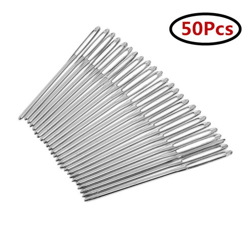 Hand Sewing Needles, 50PCS 6cm Blunt End Needles Large Eyes [Very Useful for Stitching Leather]   AA7378 ► Photo 1/6