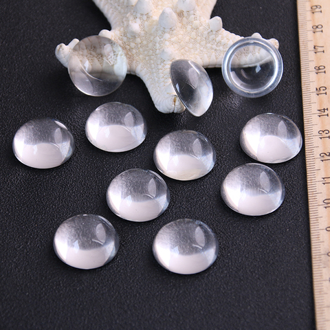 4-20pcs 7 Styles Round 10-20mm Clear Domed Glass Cabochons Hemisphere Glass Round Jewelry Cabochons ► Photo 1/6