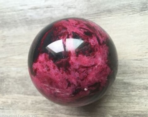 Natural Peach Blossom Stone Jade Ball Onl Crystal Sphere Healing  50mm ► Photo 1/4