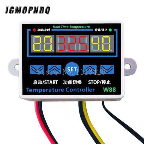 W1411 220V/12V 10A LED Digital Temperature Controller Thermostat Control Switch Sensor For Greenhouses Aquatic Animal Husbandry ► Photo 1/1