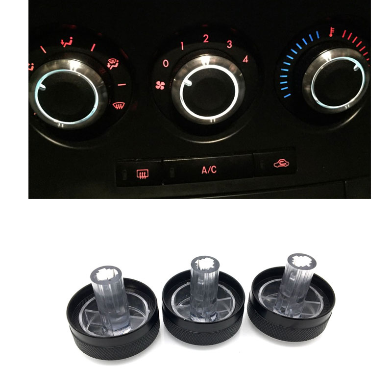 Color Name : Mazda 3 2010 2013 car 3pcs/Set Air Conditioning Knob AC Knob Durable and Easy to Install Suitable for Mazda 3 BL 2010 2011 2012 2013 Car Accessories Auto Parts