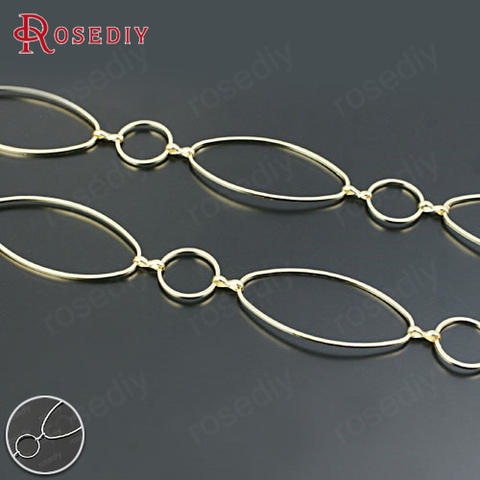 (25154)1 Meter Round and Oval Closed Rings Link Chains Brass Chains Handmade Necklace Chains Diy Findings Accessories Wholesale ► Photo 1/3