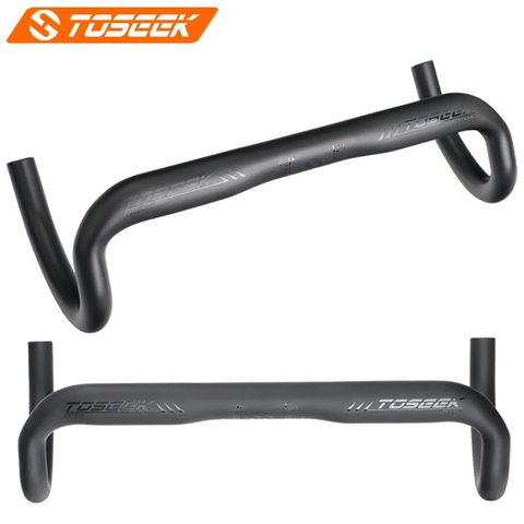 TOSEEK Matte Black Full UD Carbon Fiber Bicycle Road Handlebar Bike Bent Bar Handlebar 31.8*400/420/440mm ► Photo 1/6