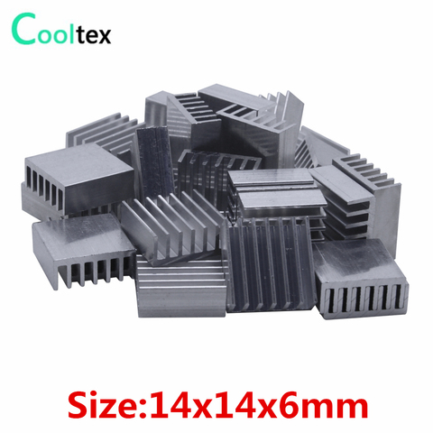 50pcs  Extruded Aluminum heatsink 14x14x6mm heat sink for Chip VGA RAM LED IC electronic  radiator  COOLER cooling ► Photo 1/4