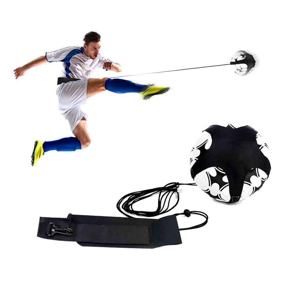 Buy Online Football Kick Trainer Soccer Training Aid Hands Free Solo Practice Equipment With Belt Elastic Rope For Kids Adults Dropshipping Alitools