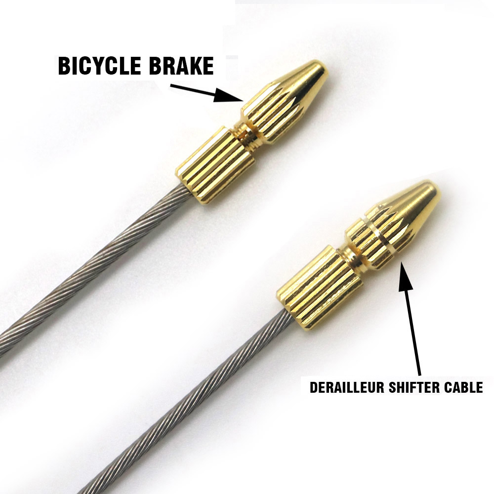 100× Bicycle Bike Shifter Brake Gear Inner Cable Tips Ends Caps Crimps Ferrules