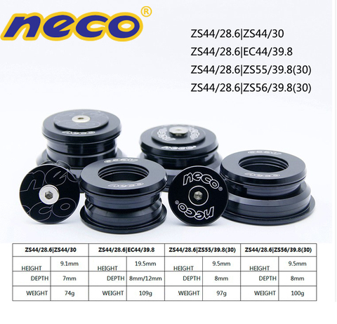 Neco bike Headset integrated Threadless bearing 44 55 56 MM ZS44 ZS55 ZS56 39.8 30  1 1/8 1 1/2 Tapered Straight MTB Road Bike ► Photo 1/1