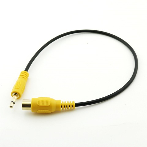 1pcs 3.5mm Mini Mono Male to RCA Female Video Cable for Car DVR Camcorder Camera 1FT ► Photo 1/5