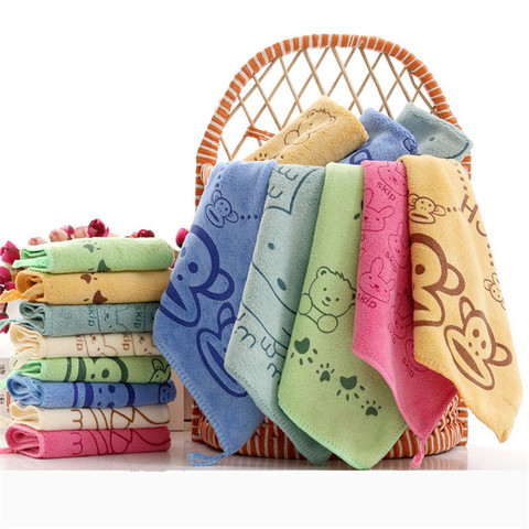 3 pcs/lot Baby Towel Cute superfine fiber Kid Bath Towels Washcloth Square Towel Children Kitchen Bathroom Wipe Wash Cloth gift ► Photo 1/6