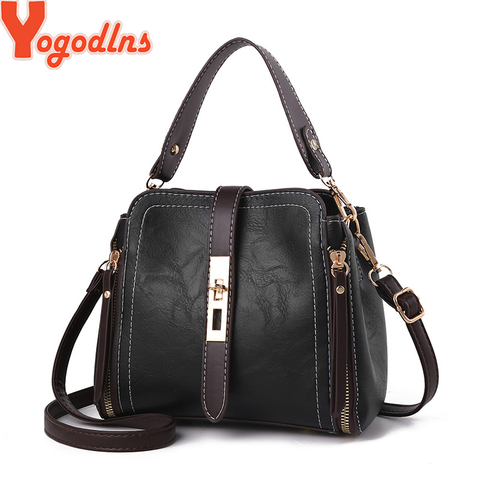 Yogodlns Fashion Women Bag Leather Handbags PU Shoulder Bag Small Flap Crossbody Bags for Women Messenger Bags vintage purse ► Photo 1/6