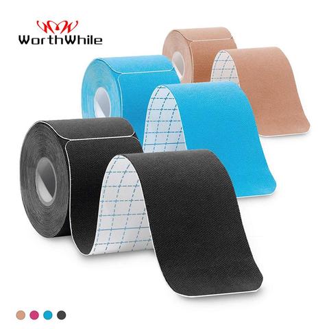 WorthWhile 5cm*5m Pre Cut Kinesiology Tape Athletic Recovery Elastic Tape Muscle Pain Relief Kneepads Fitness Sports Protector ► Photo 1/6