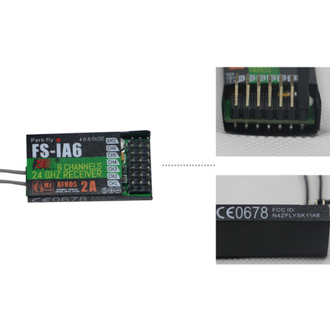 FlySky FS-iA6 2.4G 6CH AFHDS Receiver For FS-i10 FS-i6 GT2E GT2F GT2G Transmitter For RC Model ► Photo 1/6