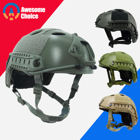 Fast PJ Tactical Helmet Army Military Cover Casco Airsoft Helmet Sports Accessories Paintball Gear Jumping Protective Face Mask ► Photo 1/6