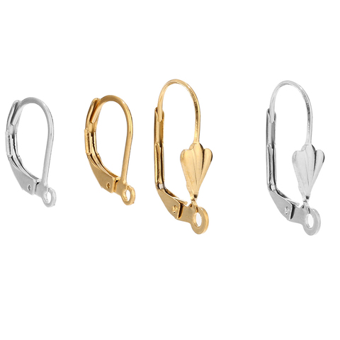 304 Stainless Steel Gold French Lever Back Ear Wire Hoop Open Loop Leverback Earring Hooks for  Making ► Photo 1/6