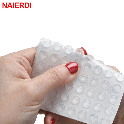 NAIERDI 40/50/80PCS Self-adhesive Cabinet Bumpers Silicone Rubber Pads Cabinet Catches Durable Cushion Prevent Noisy Hardware ► Photo 1/6
