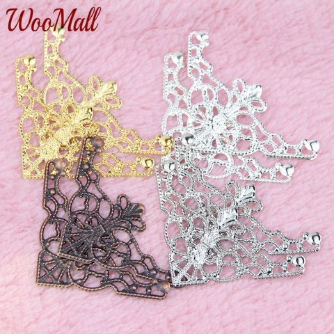50Pcs Filigree Wraps Pick Color Connectors Metal Crafts Connector For Jewelry Making DIY Accessories Charm Pendant ► Photo 1/5