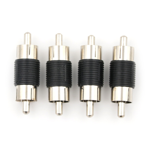 4 Pcs/lot RCA Male to Male RCA Coupler Connector Adapter Wholesale ► Photo 1/6