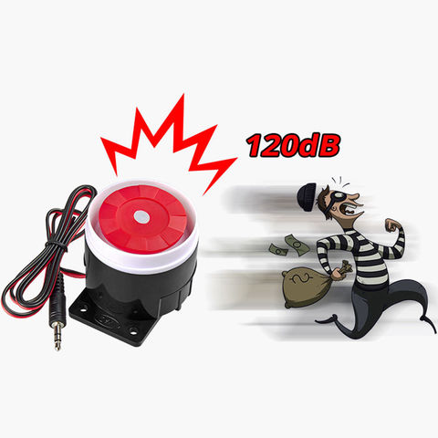 1Pcs Super Loud 120dB Sound Alarm System Compact DC 12V Indoor Siren Durable Wired Mini Horn Siren For Home Security Wholesale ► Photo 1/6