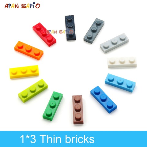 160pcs DIY Building Blocks Thin Figures Bricks 1x3Dots 12Color Educational Creative Size Compatible With lego Toys for Children ► Photo 1/6