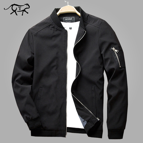 Autumn Bomber Jacket Men Casual Slim Fit Pilot Coat Male Fashion Men Clothes Jackets New Brand Zipper Overcoats Plus Size 4XL ► Photo 1/6