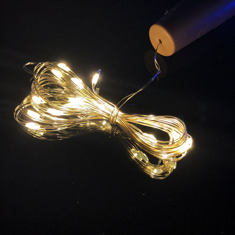 1M 10LEDs Garland Copper Wire Corker String Fairy Wine Bottle Lights for Glass Craft New Year Party Valentines Wedding DIY Decor ► Photo 1/6