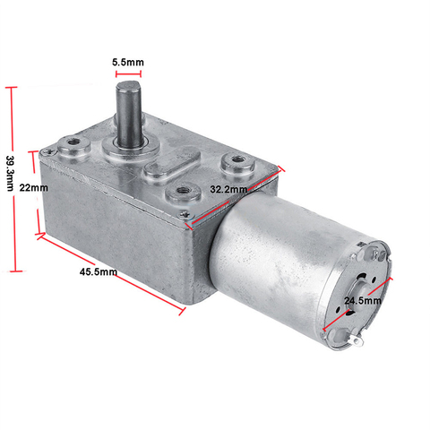 DC 12V Gear Reduction Motor Worm Reversible High Torque Turbo Geared Motor 2-100RPM Mayitr Mini Electric Gearbox Reducer ► Photo 1/6