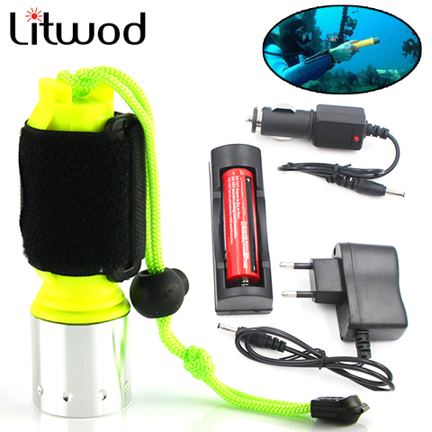 Z20 New LED flashlight 2000LM CREE T6 LED Waterproof underwater scuba Dive Diving Flashlight Torch light lamp for diving light ► Photo 1/6