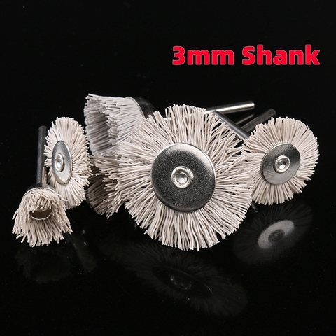 1Pcs 3mm Shank Nylon Abrasive Brushes Disc Accessories Dupont Polishing Wheel Carving Rotary Tools Suit Engraving Mini-polished ► Photo 1/6