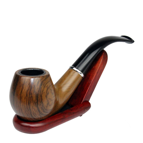 Classic Wood Grain Resin Pipe Chimney Filter Long Smoking Pipes Tobacco Pipe Cigar Gifts Narguile Gift Grinder Smoke Mouthpiece ► Photo 1/6